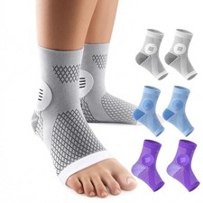 3 Pairs Neuropathy Socks for Women  Men, Ultra Large, Grey Blue Purple