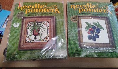VINTAGE NEEDLE POINTERS COLEUS Lot 2 read description