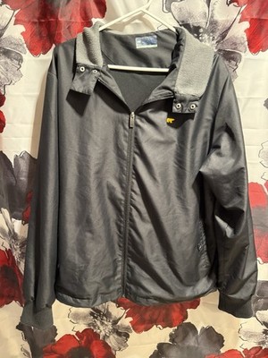 Jack Wolfskin Yellow Bear Logo Windbreaker Jacket Black Mens Large Full Zip