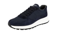 Prada Wildleder + Nylon Prax Sneaker - 4E3487 Navy Blau Weiss - Neu - 7 41