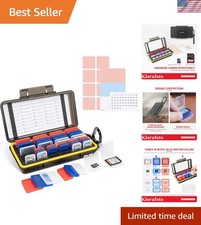 Memory Card Case w 24 SD 18 TF Transparent Standard Card Cases Water-Resi...