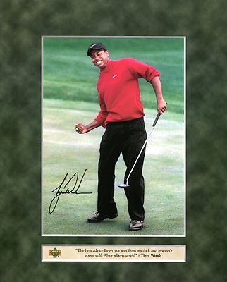 TIGER WOODS ~ 8x10 Upper Deck Color Photo Picture ''Be Yourself'' ~ Masters Champ