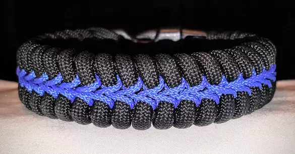 Paracord Survival Thin Blue Line Bracelet - Thin Blue Line USA