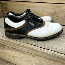 FootJoy Golf Shoes size 9 Mens 57751 eComfort Brown White Soft Spikes 