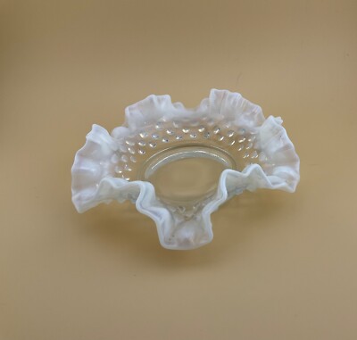 Fenten hobnail opalescent , ruffled edge candy dish
