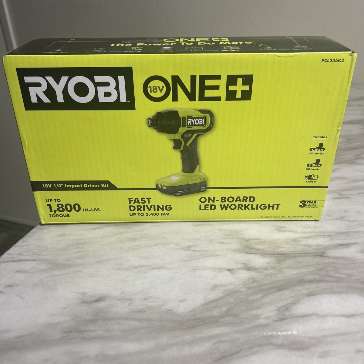 Ryobi 18V ONE+ Impact Driver Kit PCL235K2 (Green) 33287199945|