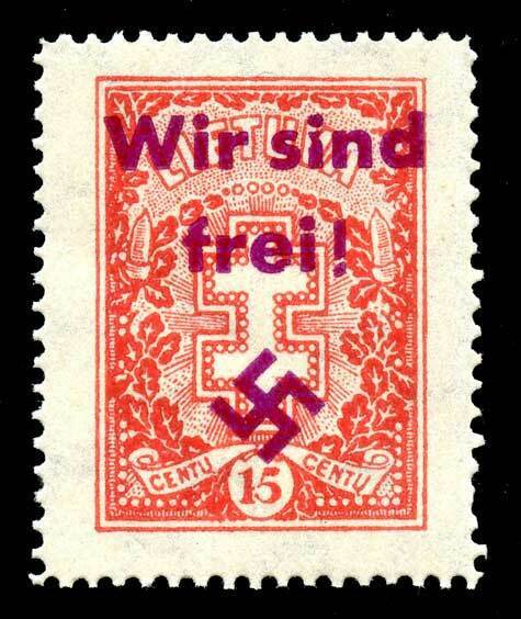 Memel - Bogus "Wir Sind Frei!" Overprint on Lithuanian 15c Stamp of 1929