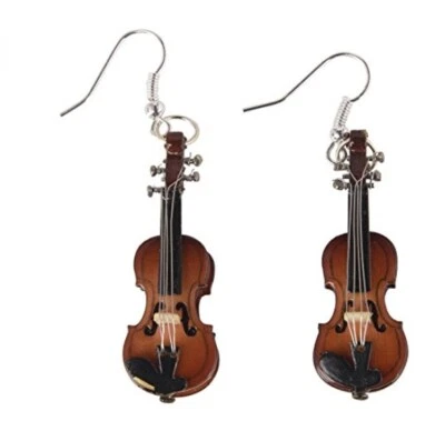 Geigenohrringe Ohrringe Geige Violine 2 Geigen Miniblings Orchester Geiger + Box - Bild 1 von 4