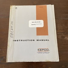 Kepco ABC 200 M Instruction Manual 1970