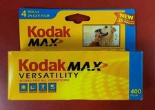 Kodak Max Versatility 400 Film 4 Rolls 24 Exposures EA 35mm Color Print EXP 0903