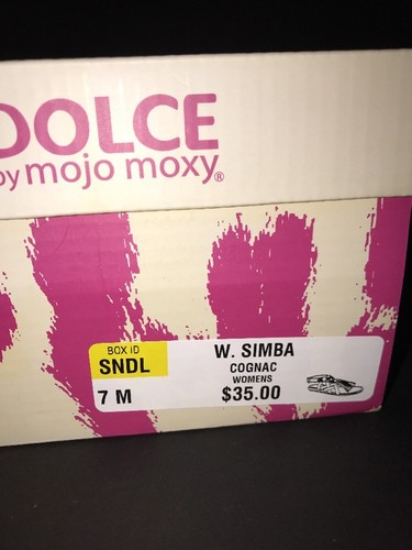 DOLCE by Mojo Moxy W. SIMBA Beaded Sz 7 M Sandals Cognac Brown - Picture 9 of 10