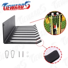 16-Bat Metal Black Baseball Bat Rack/Hanger for Wall Mount Home/Field Storage