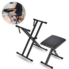 Double-X Keyboard Stand and Bench Set tipatyard Padded w/ Locking Straps