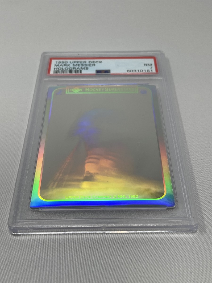 1990-91 Upper Deck Hockey Hologram Mark Messier Edmonton OILERS HOF PSA 7 1990-91 Upper Deck Hockey Hologram Mark Messier Edmonton OILERS HOF PSA 7