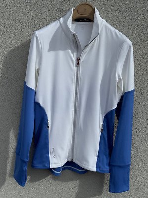 RLX Ralph Lauren Golf Trainingsjacke Damen S Color Block blau weiß UVP 168  NEU