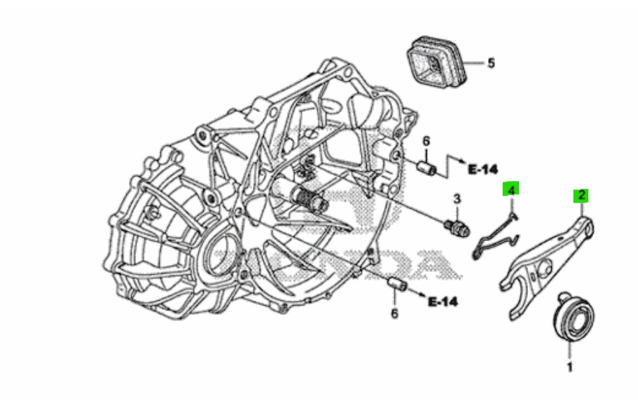 Set Genuine 20022015 Honda Civic Si Clutch Release Fork & Spring Kit