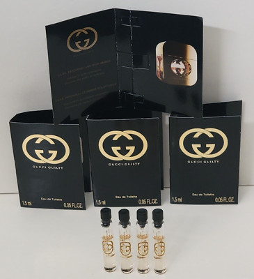 GUCCI GUILTY EAU DE TOILETTE 0.05 fl oz (4 CARDED MINI SPLASH VIALS FOR WOMAN)