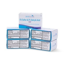 5 Sulfur and 2 Salicylic Acid Soap - DermaHarmony 4 oz 5 Bars