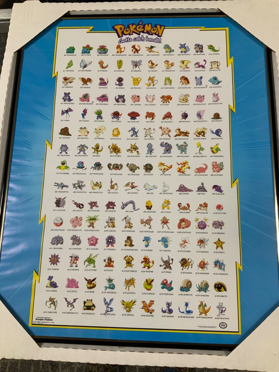 ポケモン　イラスト　Gotta catch 'em all! vintage VINTAGE LARGE 24x35