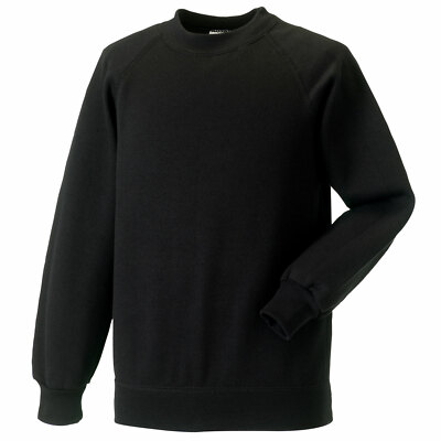 Kind Kinder Junge Mädchen Jerzees Raglan Langarm Schuluniform Sweatshirt Oberteil