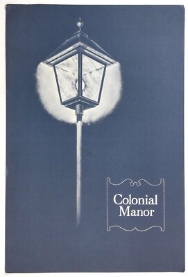 1962 HUGE Vintage Menu & Wine List COLONIAL MANOR RESTAURANT Irwin Pennsylvania