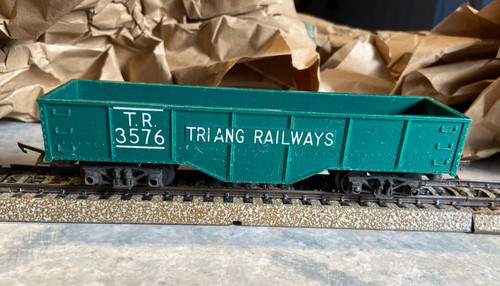 Tri-ang Spur OO - Continental Open Wagen - Gondel grün TR 3576 Modell R116 | Zustand: Used