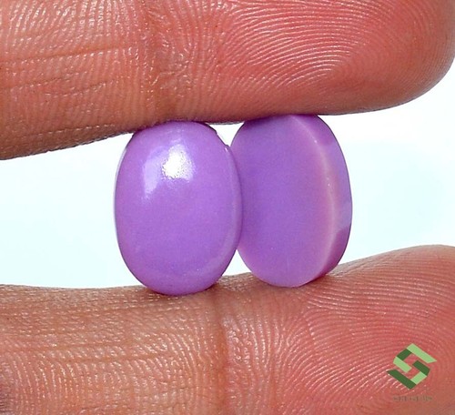 15x11 mm Natural Phosphosiderite Oval Cabochon Pair 14.04 CTS Loose Gemstones - Picture 4 of 7