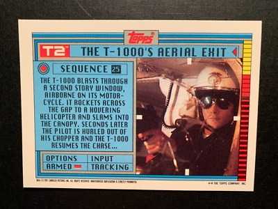 Terminator 2 (T2) Trading Card / Sticker #25 ( 1991 ) THE T