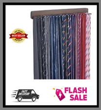 Tie Rack Wall Mounted Belt Hanger Holder Rustic Wood Tie Organizer for Men