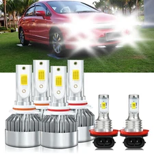 For Honda Civic 2006-2015 LED Combo Headlight Bulb Hi/Lo Beam+Fog Light Kit