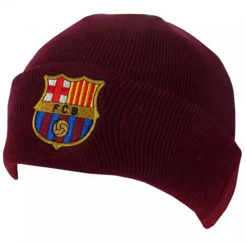 FC Barcelona Official Football Gift Knitted Bronx Beanie Hat Crest