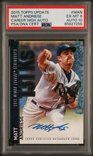 2015 Topps Update CAREER HIGH AUTO #CHA-MAN Matt Andriese PSA/DNA Cert TB Rays