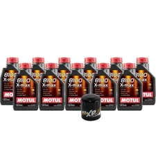 Motul + OEM Engine Oil Change Kit (0W40) (11 Liter) (X-MAX 8100)