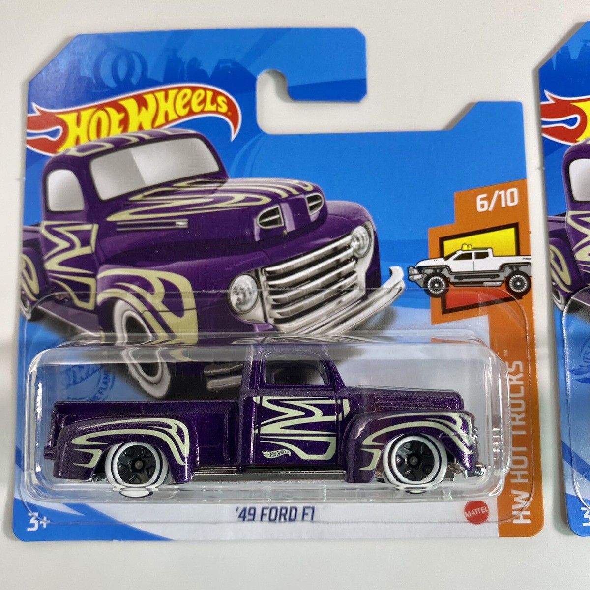 2021 Hot Wheels Short Card '49 Ford F1 1:64 Diecast Purple Lot of