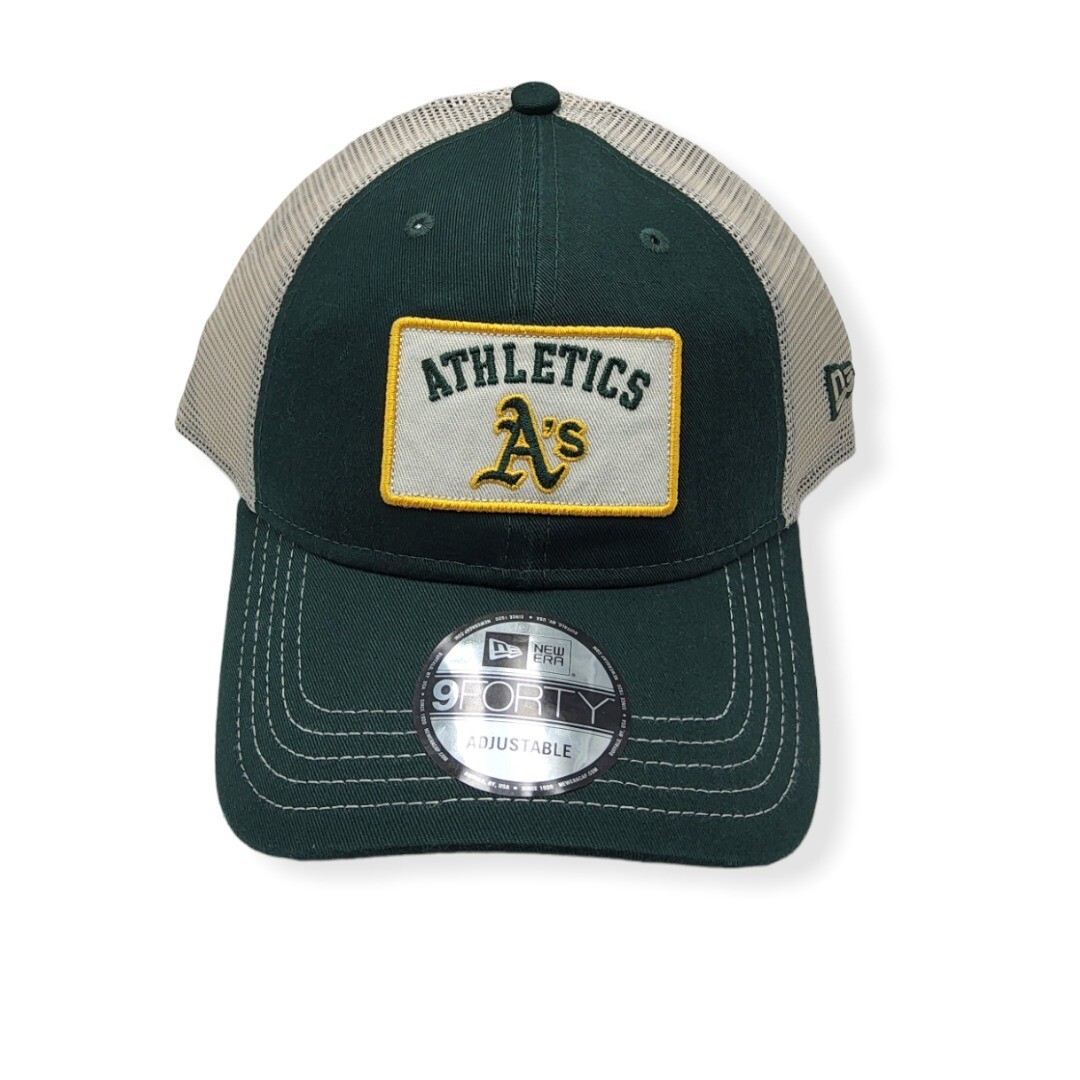 New Era Oakland Athletics 9Forty Trucker B1 Mesh Adjustable Snapback Hat Cap