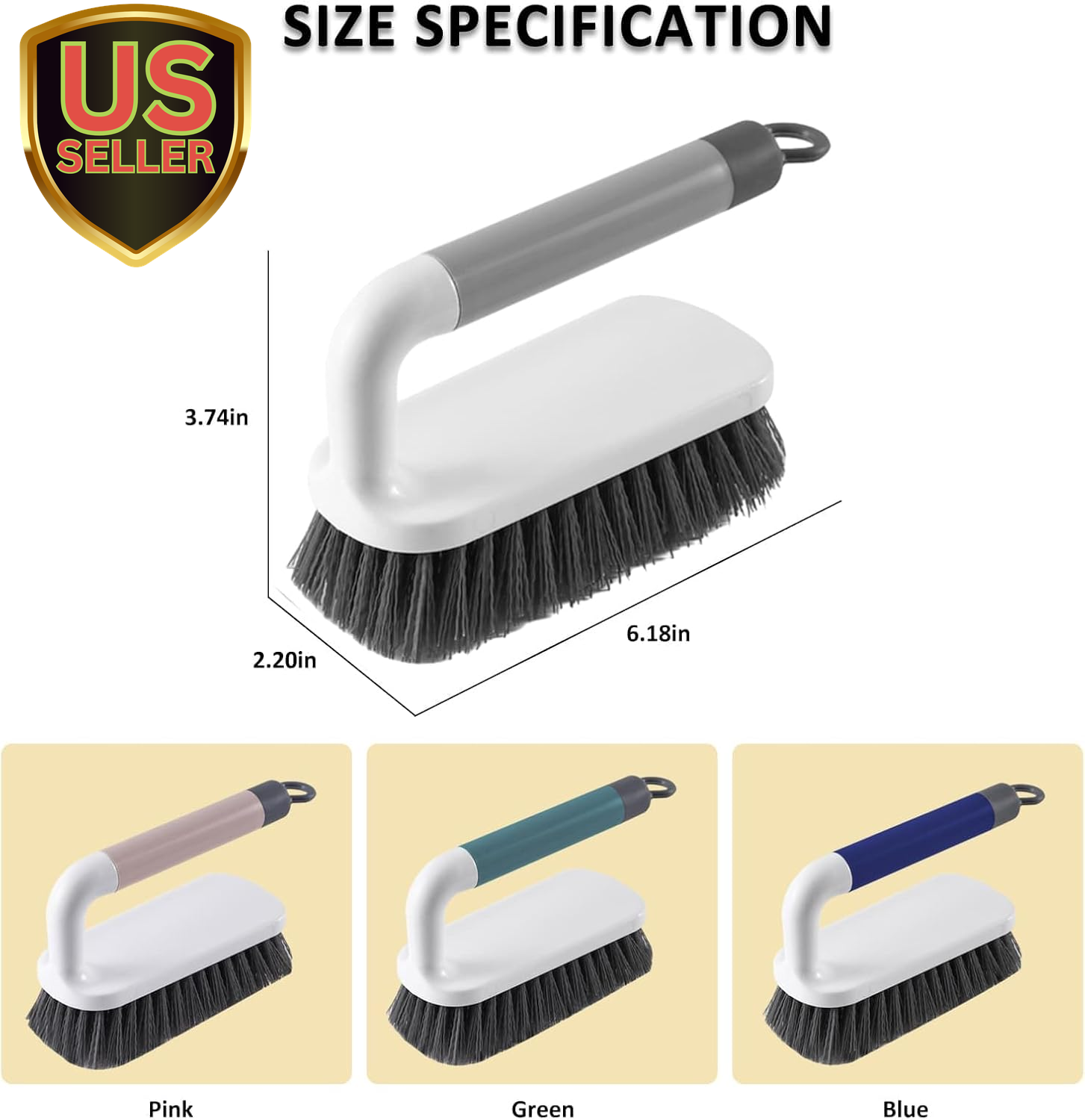 Scrub Brush, Scrubbing Cleaning Brushes, Heavy Duty Cleaning Brushes with Han...