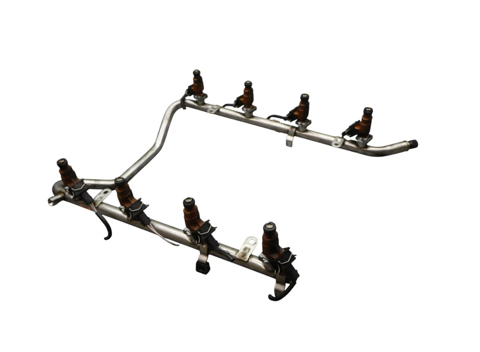 00-06 Mercedes R230 SL500 CLK430 Carril inyector de combustible con inyectores 1130700095 OEM Foto 4 de 4