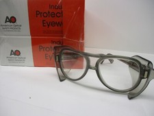 10 Pair Lot American Optical Pilot Shape Vintage Frame Slate Gray Clear AO NOS