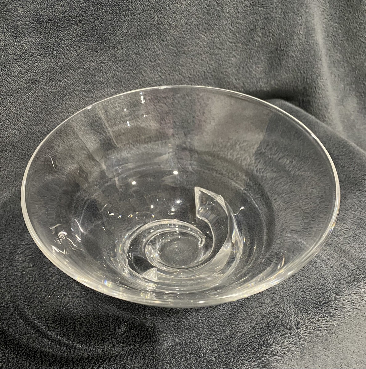 Steuben Galss スパイラル ボウル 18cm Vintage Steuben Glass