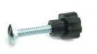 Pet Carrier / Kennel Replacement Plastic Nut - Metal Bolt Fasteners - Black-16pk