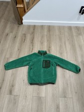 Patagonia Retro X Deep Pile Fleece Full Zip Jacket Green Youth L