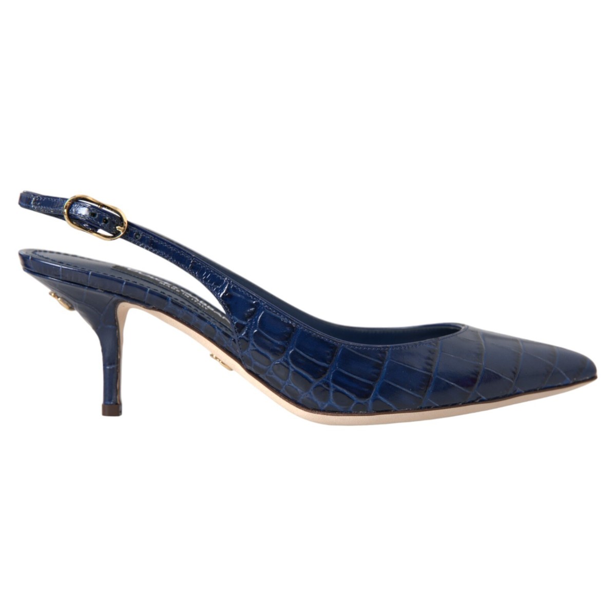 パンプス Dolce E Gabbana Leather Decollete Slingback D & G Dolce & Gabbana KITTEN HEEL LEATHER SLINGBACK SHOE