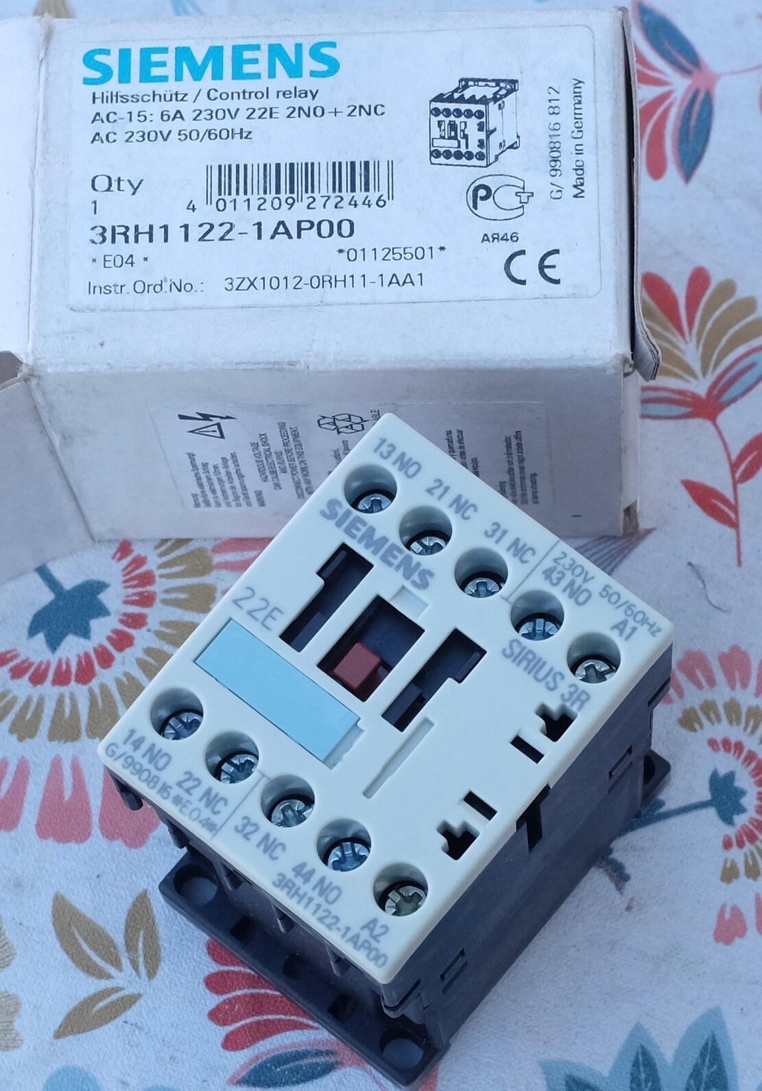 Siemens 3RH1122-1AP00 contacteur de commande 230V à commutation instantanée