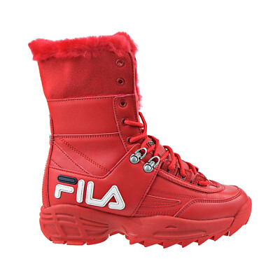 Fila Disruptor Fur Top Women's Boots Fila Red-Fila Navy-White 5HM00560-616 