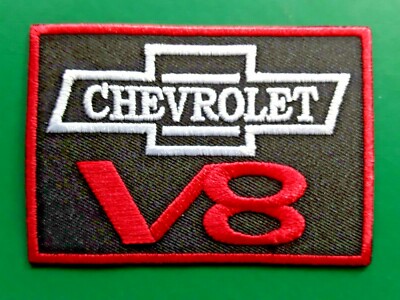 CHEVROLET V8 AMERICAN CAR MOTORSPORT RACING RALLY EMBROIDERED PATCH UK ...