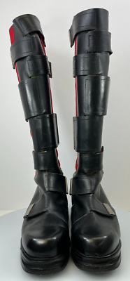 RARE VINTAGE 90'S DIRK BIKKEMBERGS BLACK/RED LEATHER ASTRO BOOTS