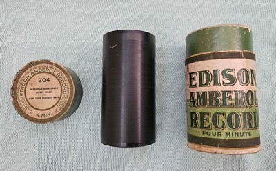 Edison Amberol Zylinder Schallplatte 304 A Georgia Scheunentanz von NY Militärband