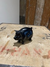 Vintage Sylvac Black Pig Money Box Piggy Bank Pottery Collectable
