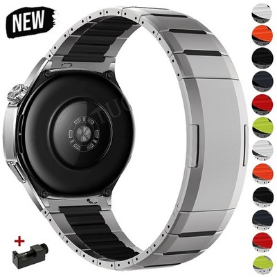 For Huawei Watch 5 4 3/GT 6 5 4 3 2e 2 Pro 46mm Stainless Steel Band Metal Strap