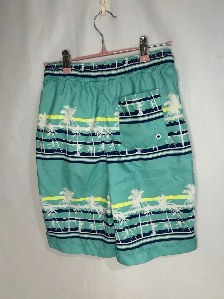 Children’s Place Boys Palm Tree Teal Swimming Suit Trunks Size 10/12 - Image 3 of 4